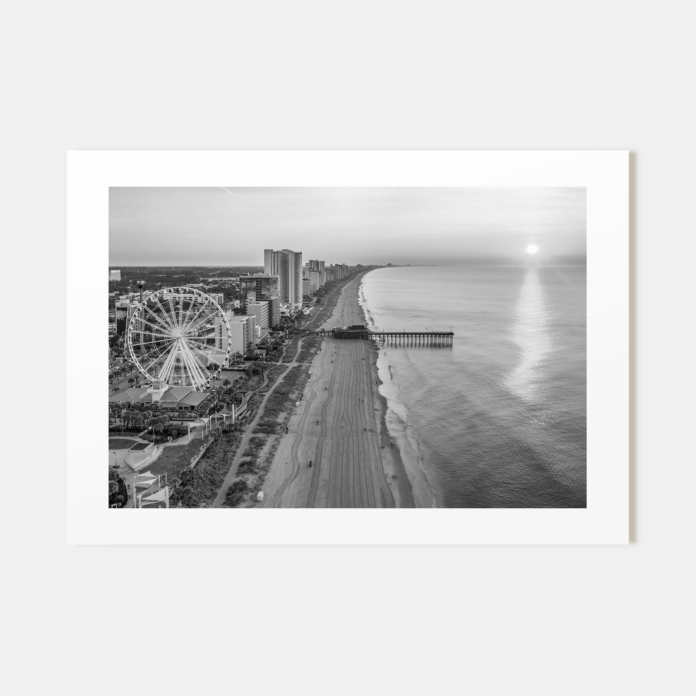 Myrtle Beach Landscape B&W Poster