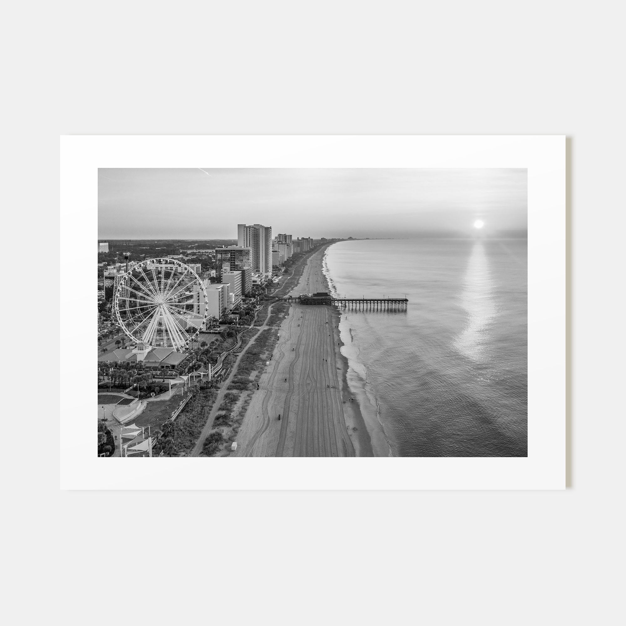 Myrtle Beach Landscape B&W Poster