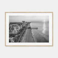 Myrtle Beach Landscape B&W Poster