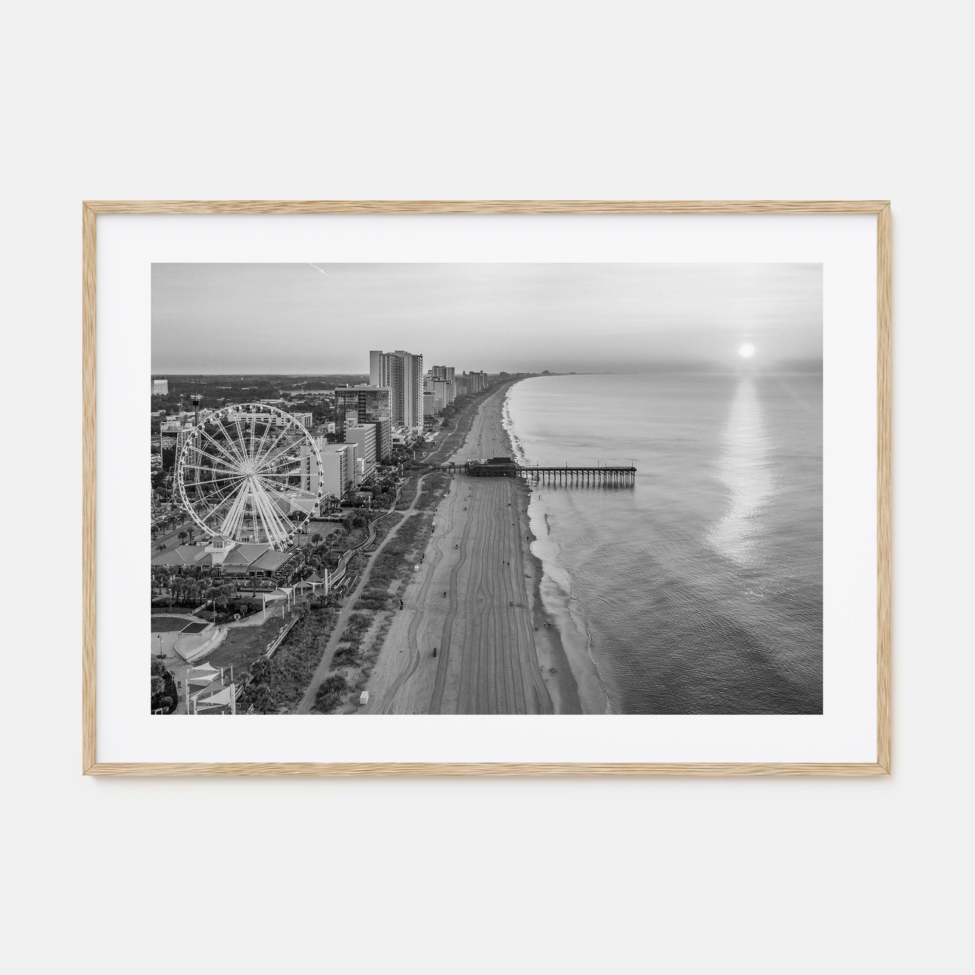 Myrtle Beach Landscape B&W Poster