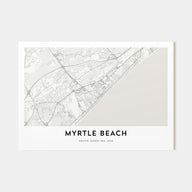 Myrtle Beach Map Landscape Poster