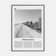 Myrtle Beach Travel B&W Poster