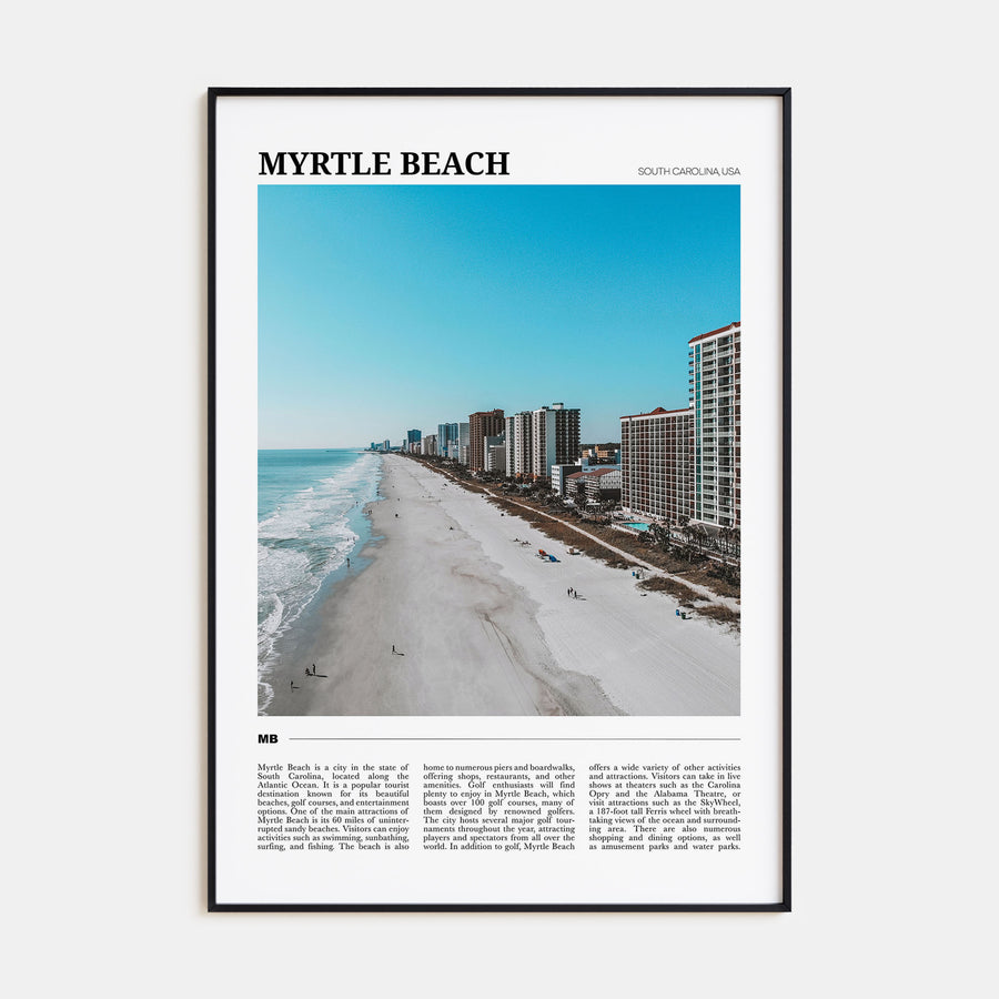 Myrtle Beach Travel Color Poster