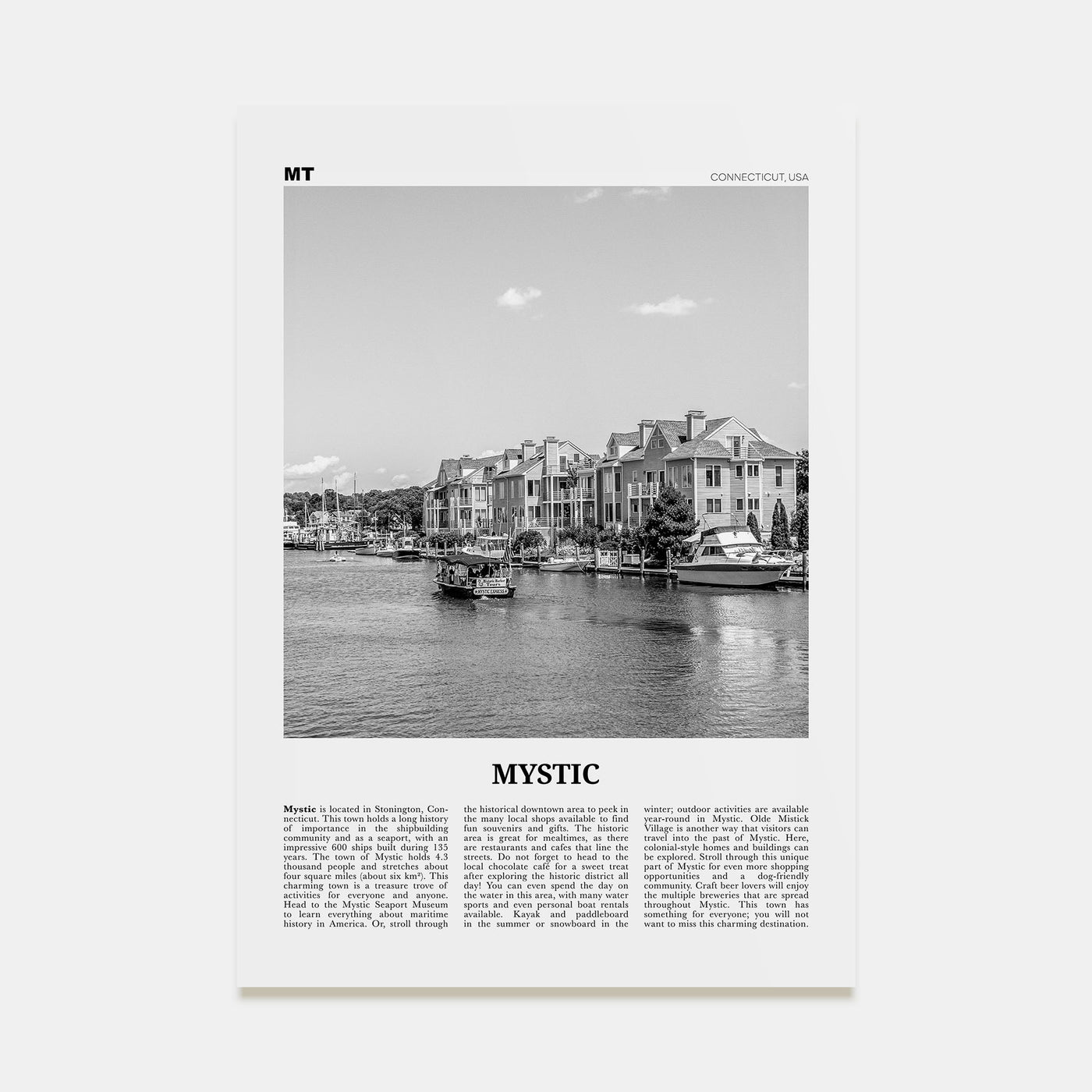 Mystic Travel B&W Poster