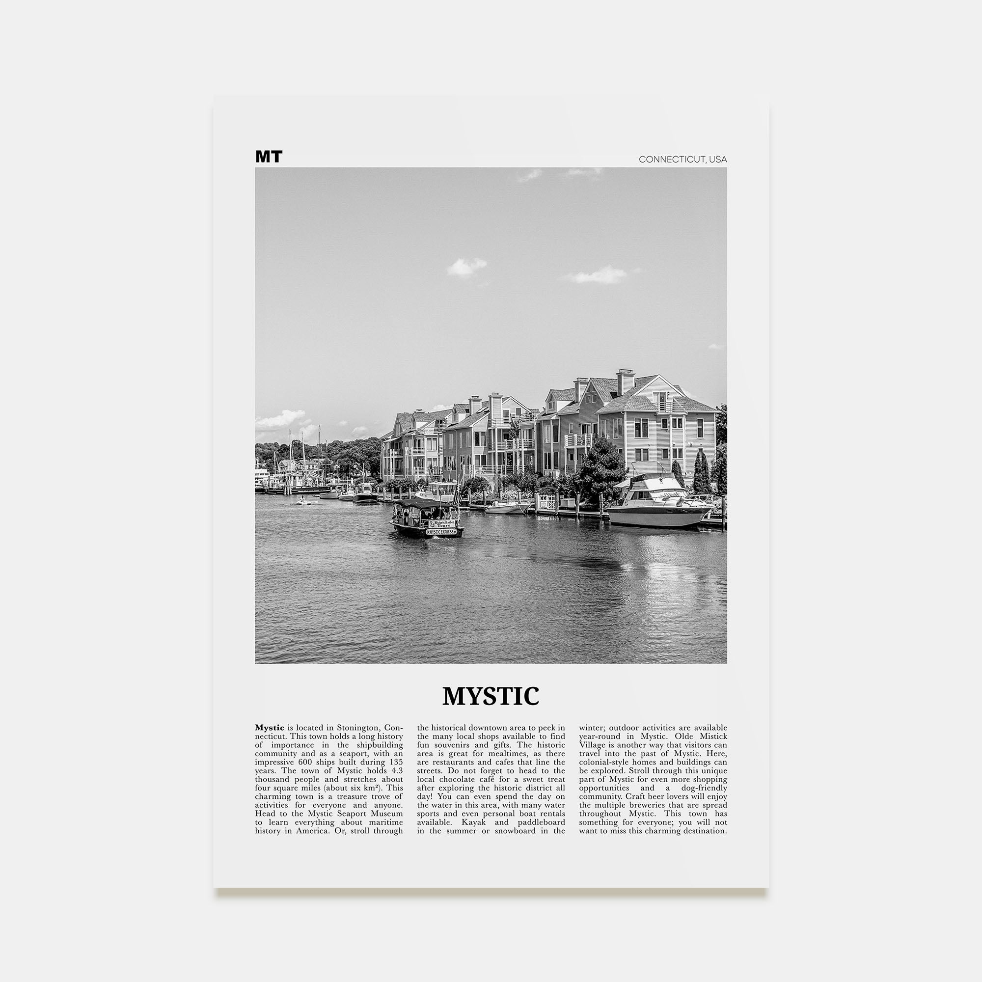 Mystic Travel B&W Poster