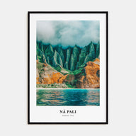 Nā Pali Portrait Color No 1 Poster