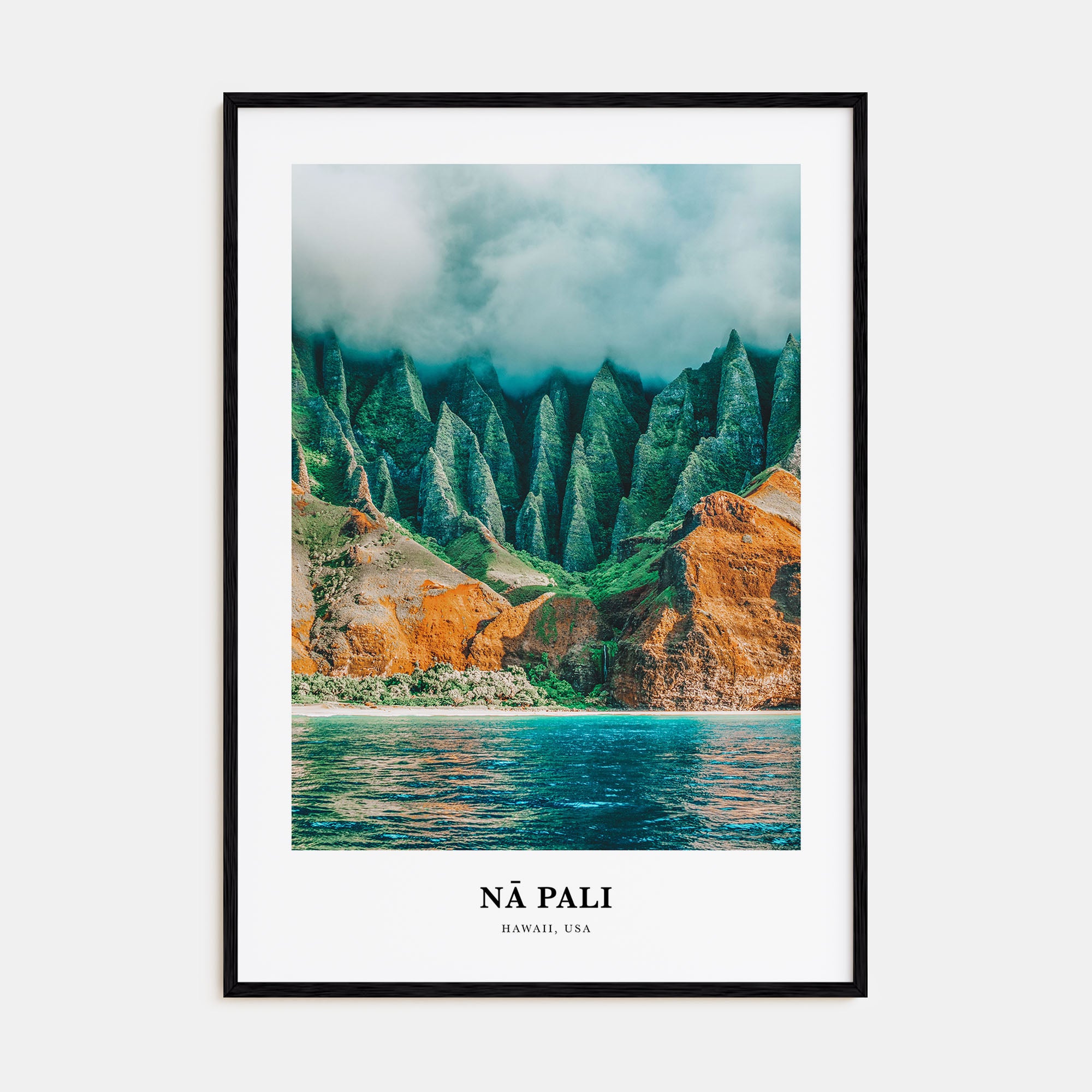 Nā Pali Portrait Color No 1 Poster