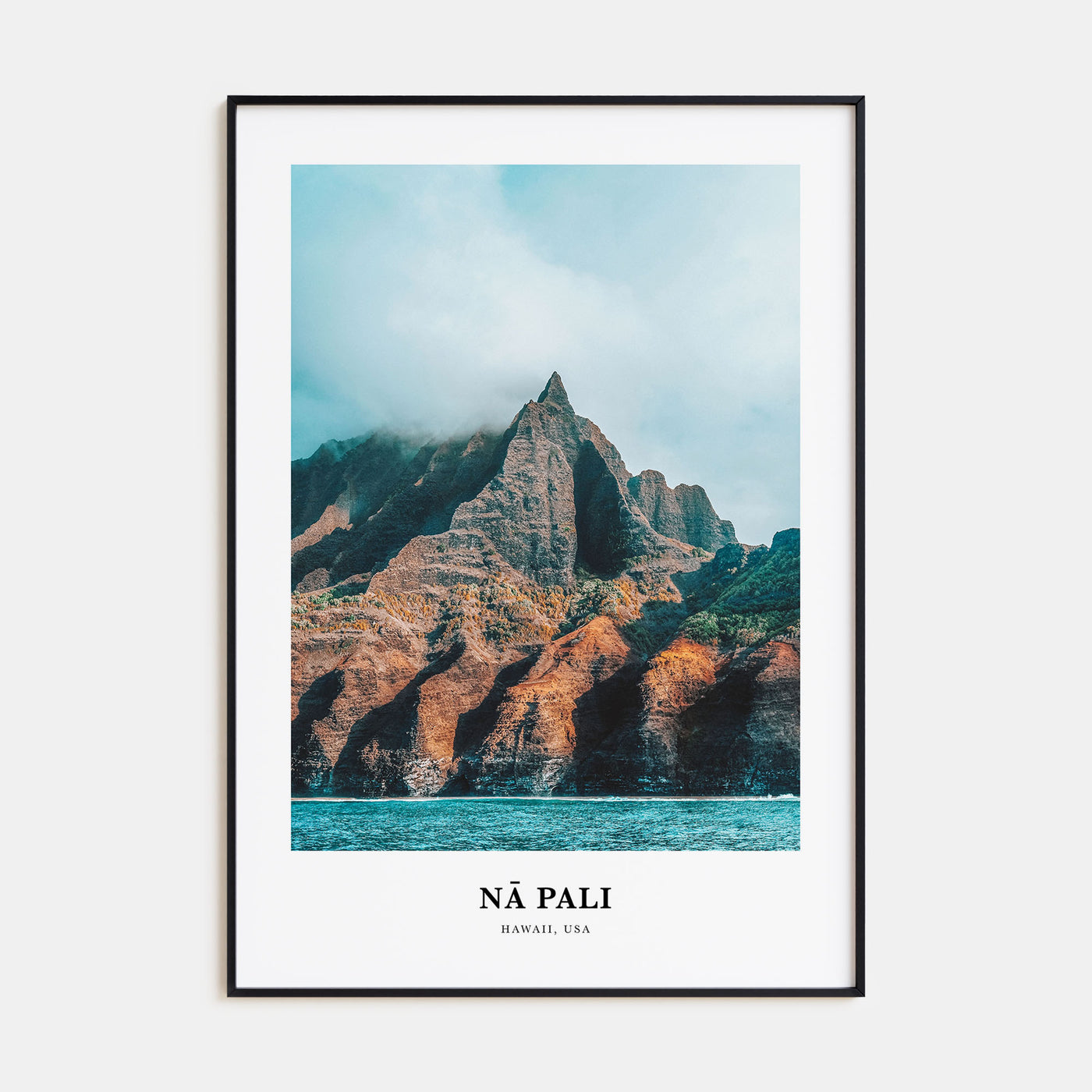 Nā Pali Portrait Color No 2 Poster