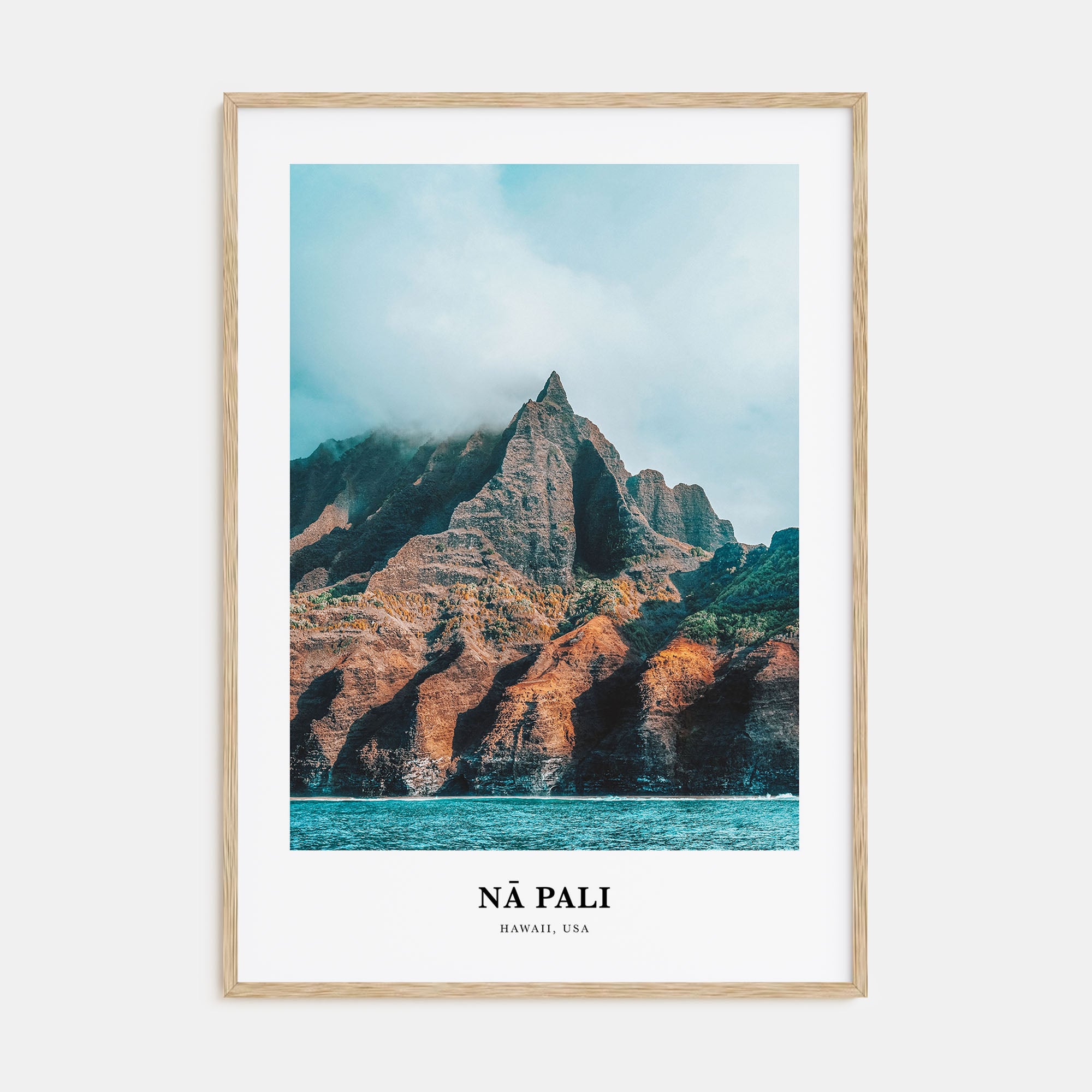 Nā Pali Portrait Color No 2 Poster