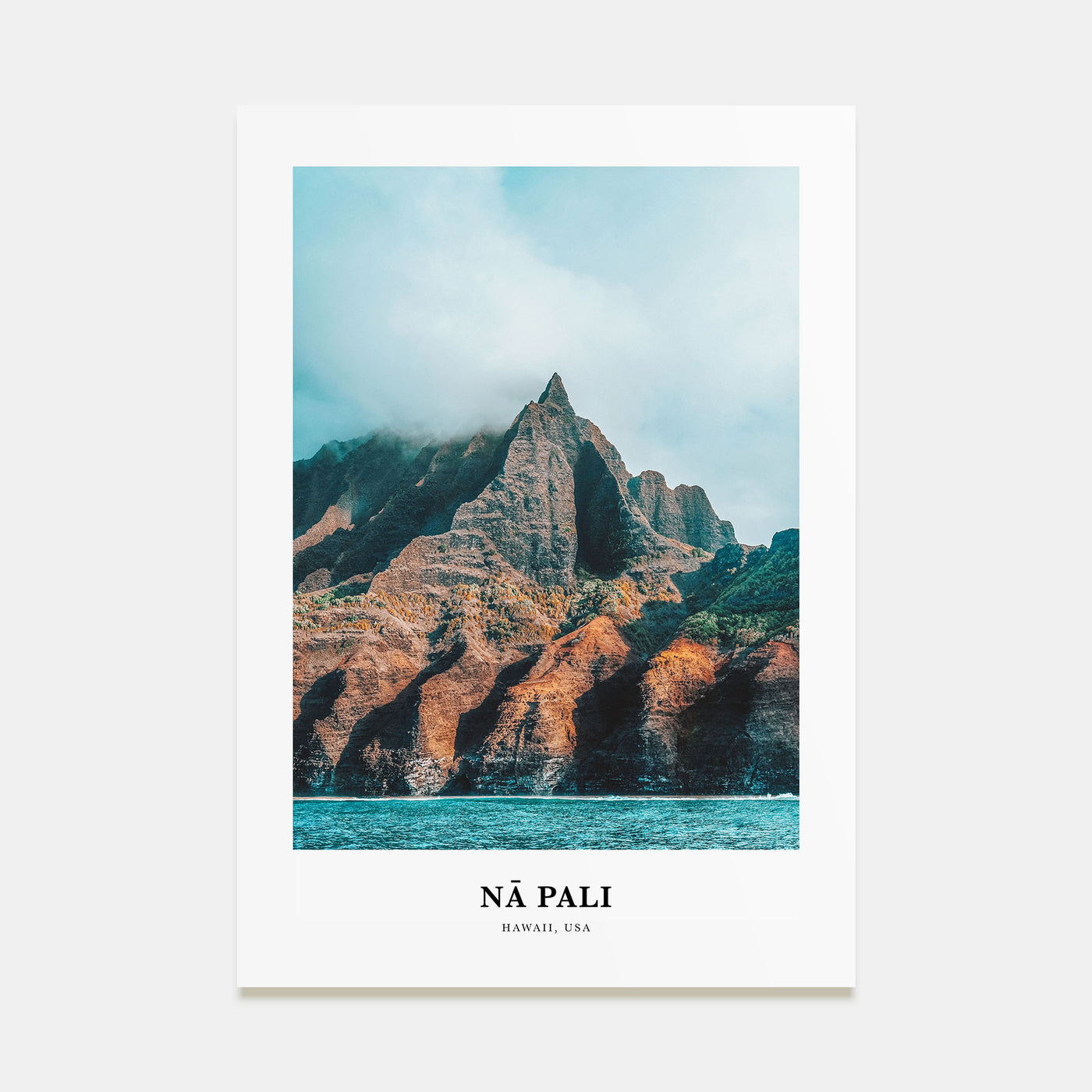 Nā Pali Portrait Color No 2 Poster