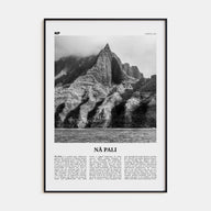 Nā Pali Travel B&W Poster