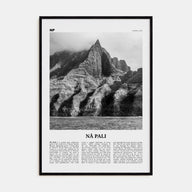 Nā Pali Travel B&W Poster