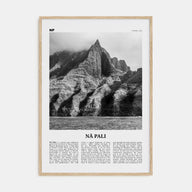 Nā Pali Travel B&W Poster