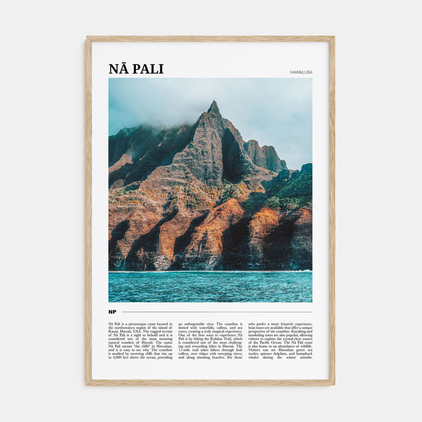 Nā Pali Travel Color No 1 Poster