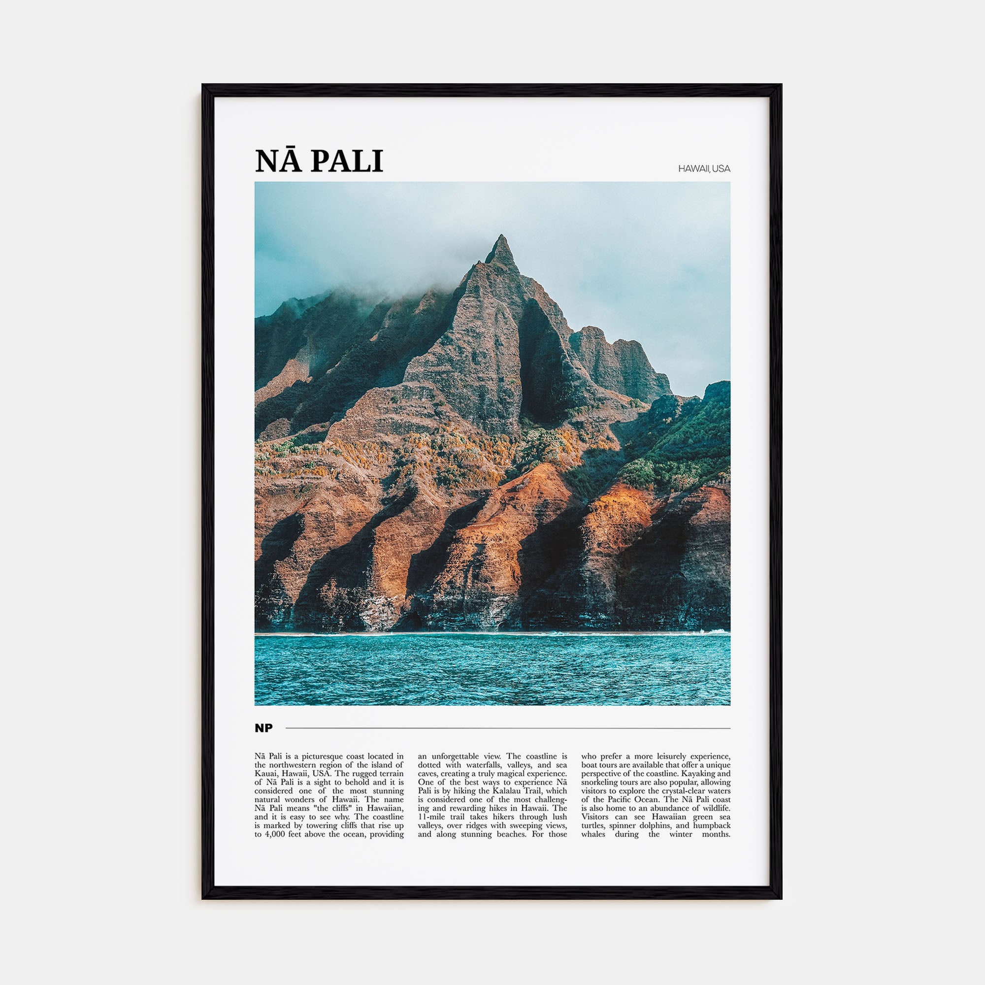 Nā Pali Travel Color No 1 Poster
