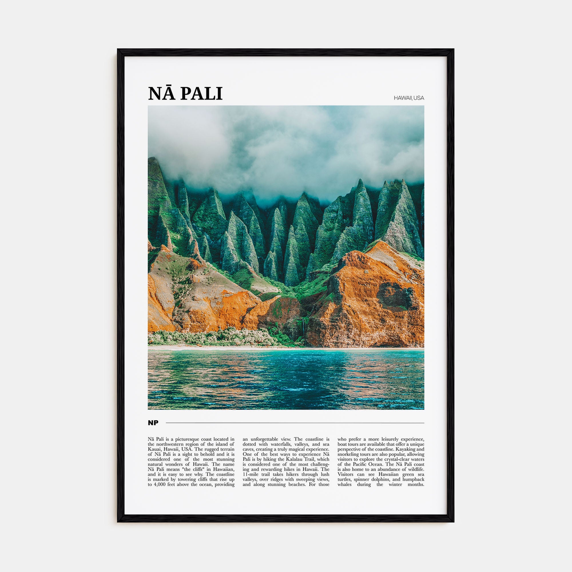 Nā Pali Travel Color No 2 Poster