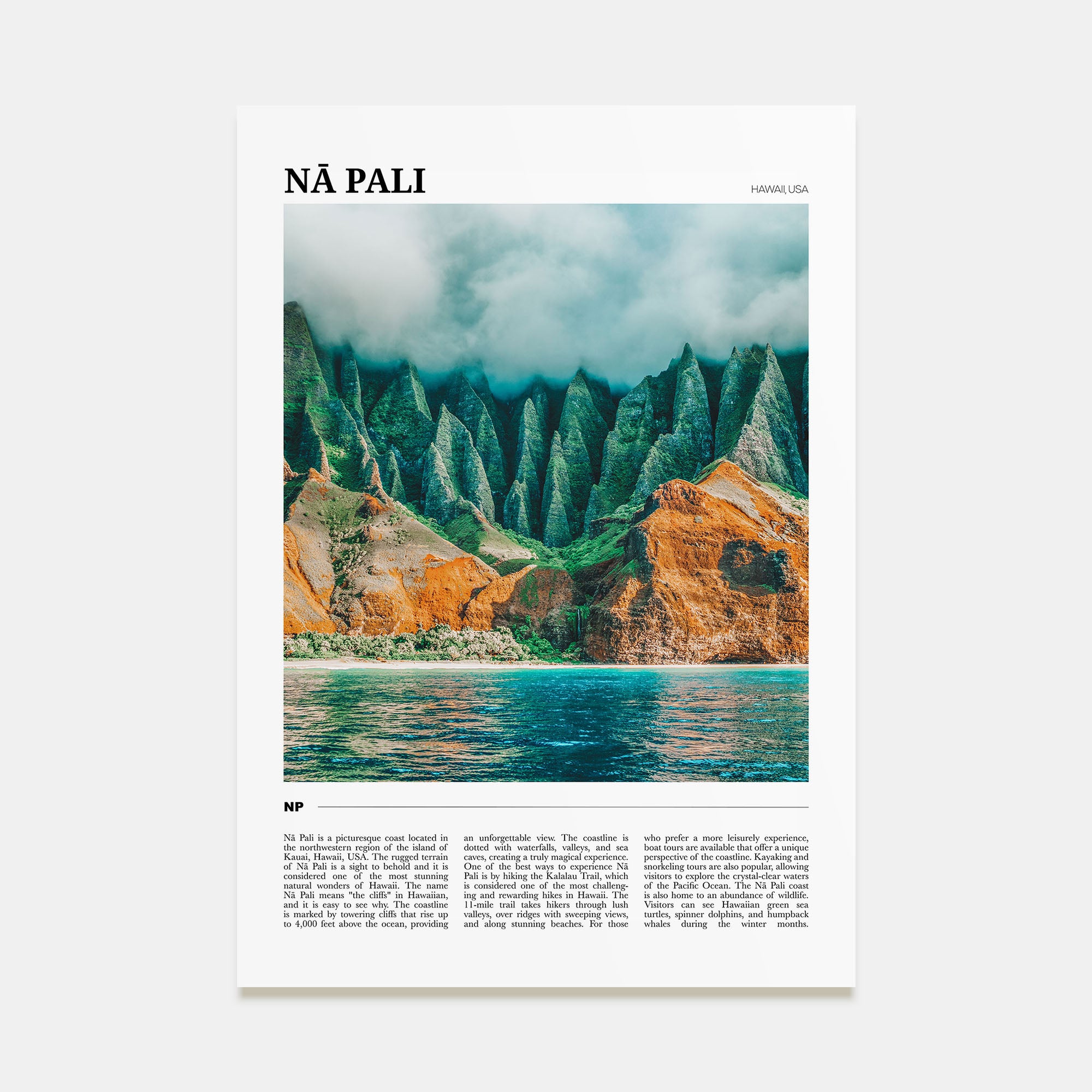 Nā Pali Travel Color No 2 Poster