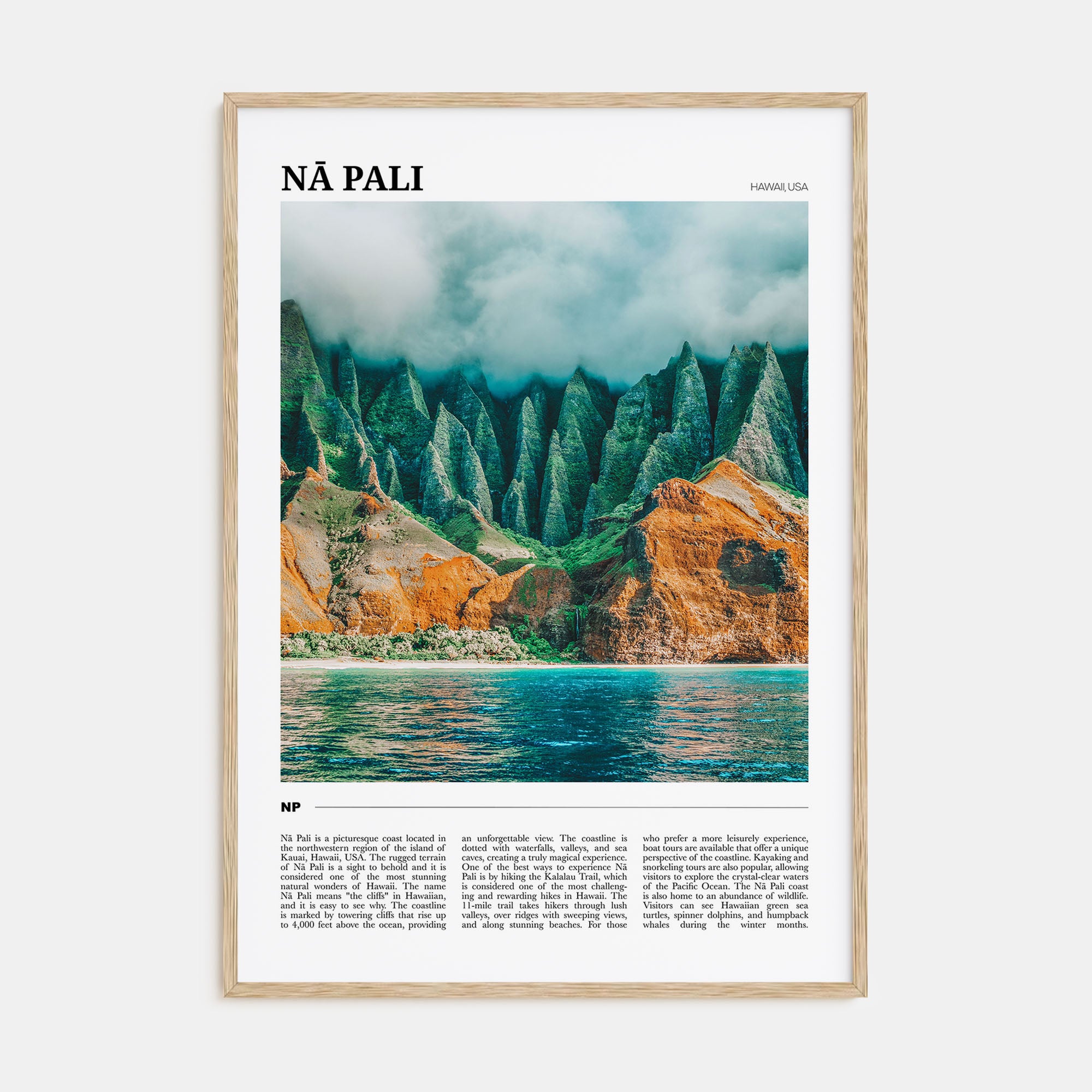 Nā Pali Travel Color No 2 Poster