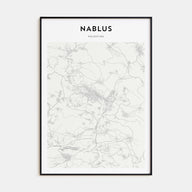 Nablus Map Portrait Poster