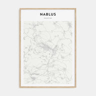 Nablus Map Portrait Poster