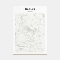 Nablus Map Portrait Poster