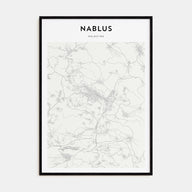 Nablus Map Portrait Poster