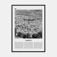 Nablus Travel B&W Poster