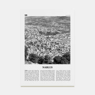 Nablus Travel B&W Poster