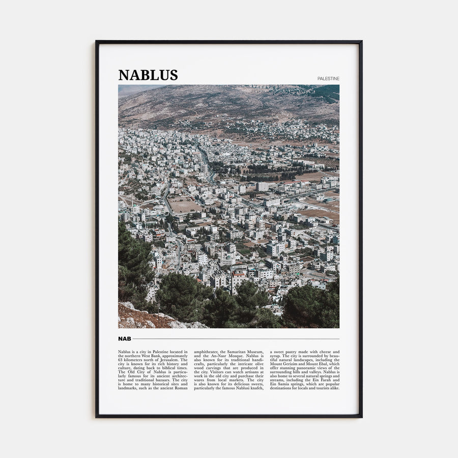 Nablus Travel Color Poster