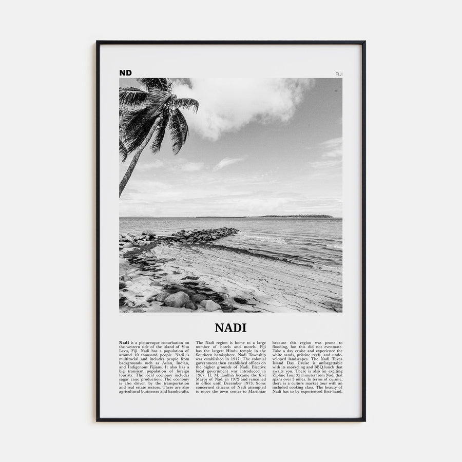 Nadi Travel B&W Poster