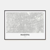Nagoya Map Landscape Poster