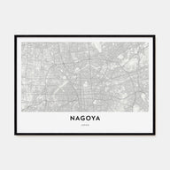Nagoya Map Landscape Poster