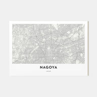 Nagoya Map Landscape Poster