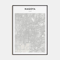 Nagoya Map Portrait Poster