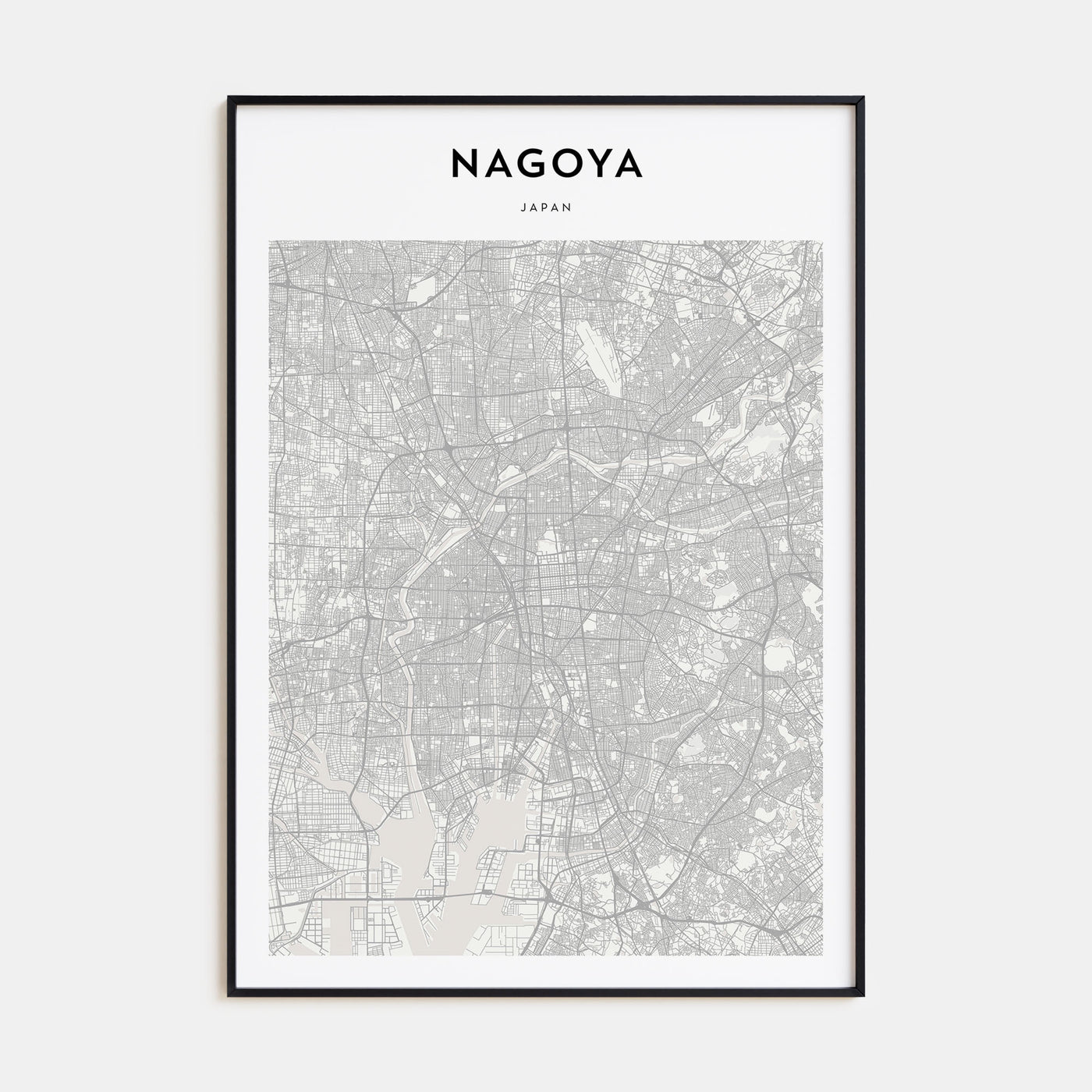 Nagoya Map Portrait Poster