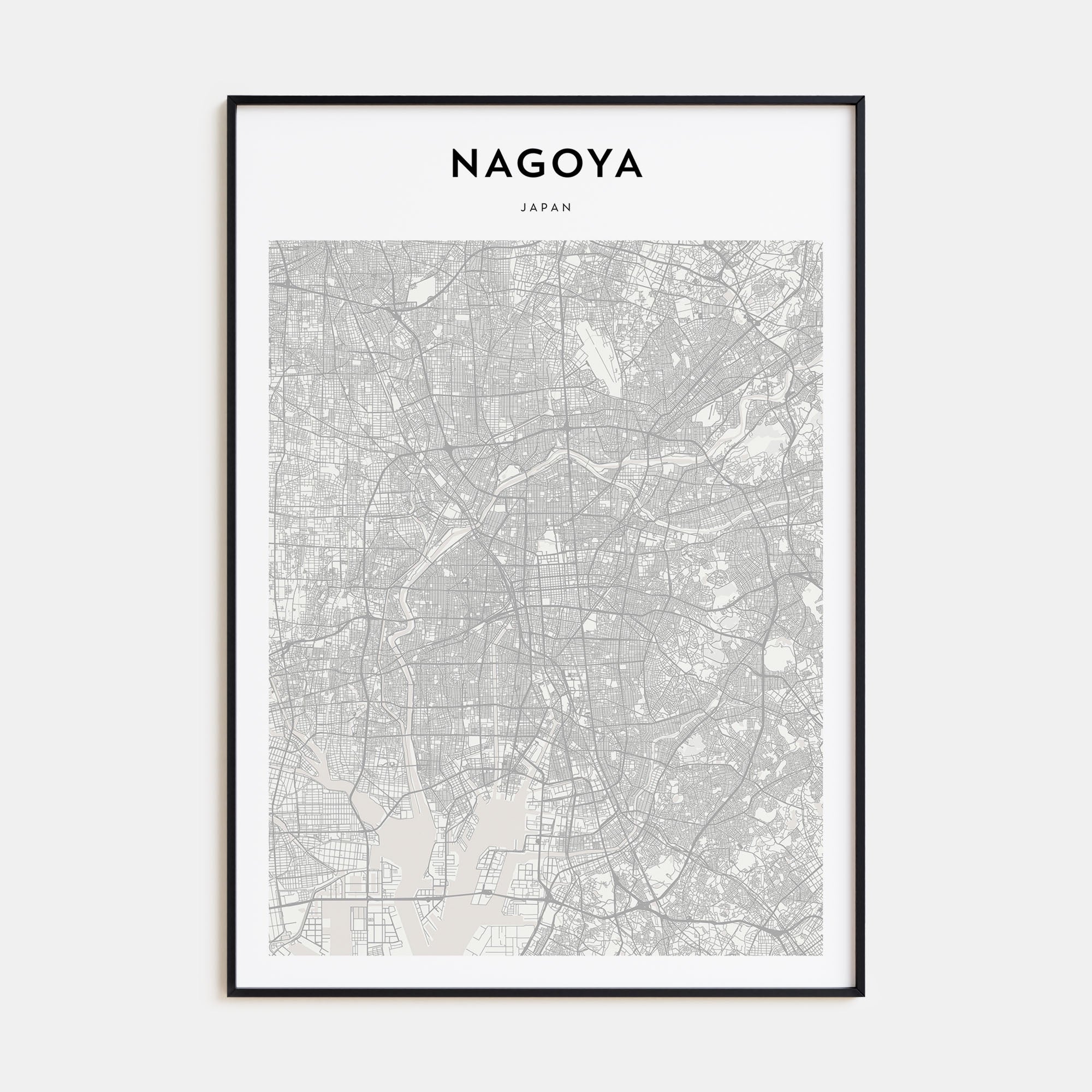 Nagoya Map Portrait Poster