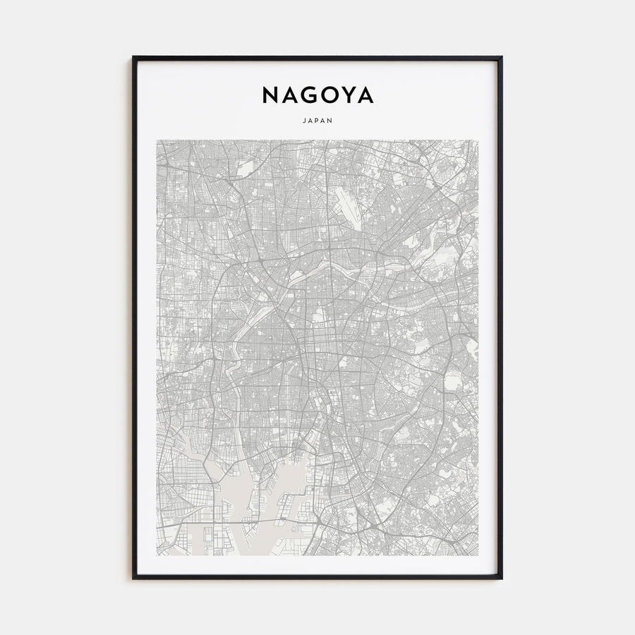 Nagoya Map Portrait Poster