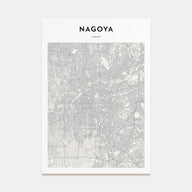 Nagoya Map Portrait Poster