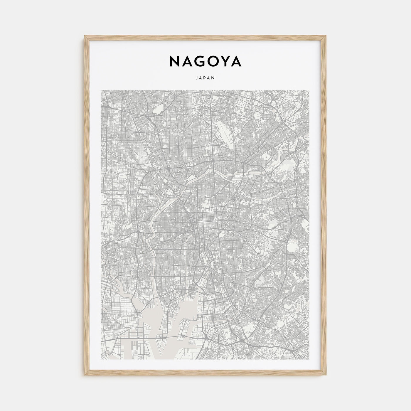 Nagoya Map Portrait Poster