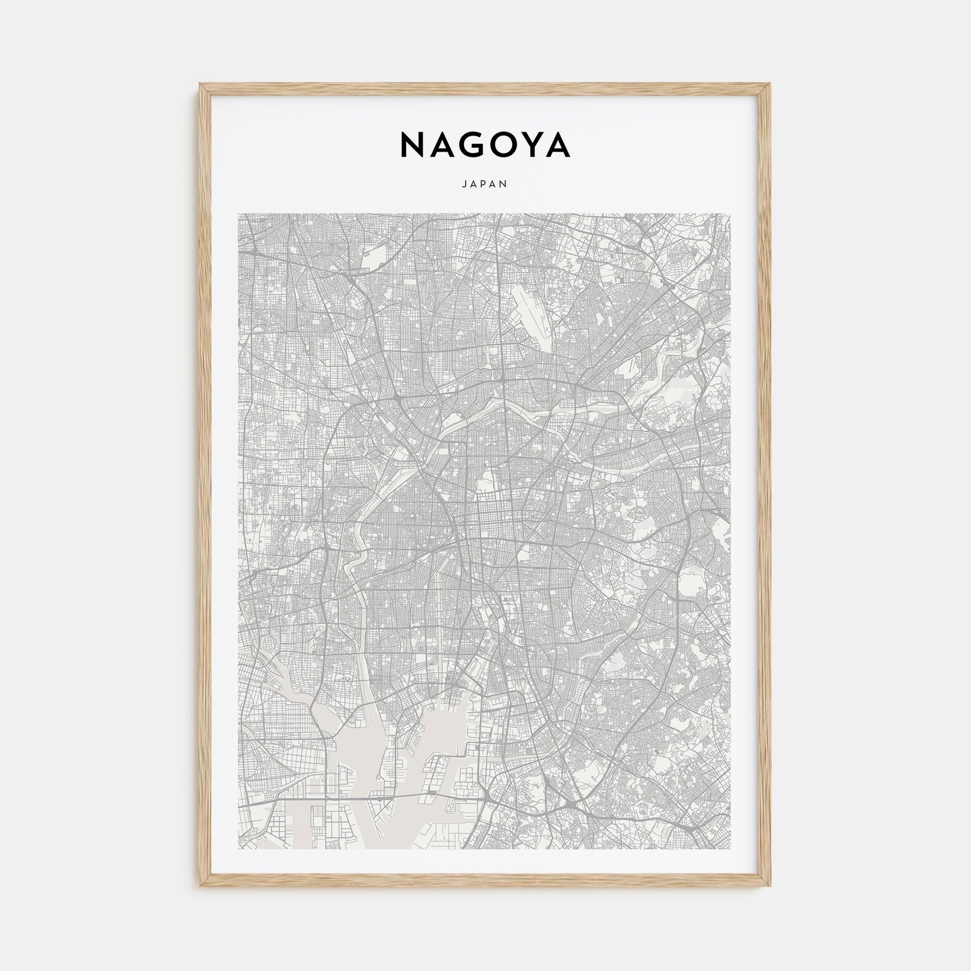 Nagoya Map Portrait Poster