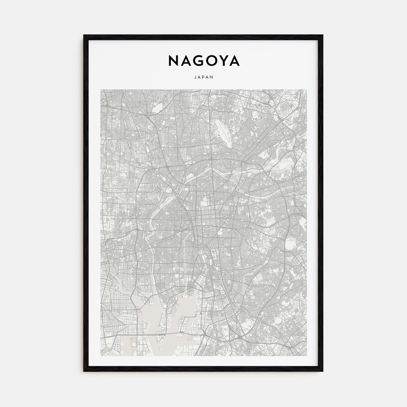 Nagoya Map Portrait Poster