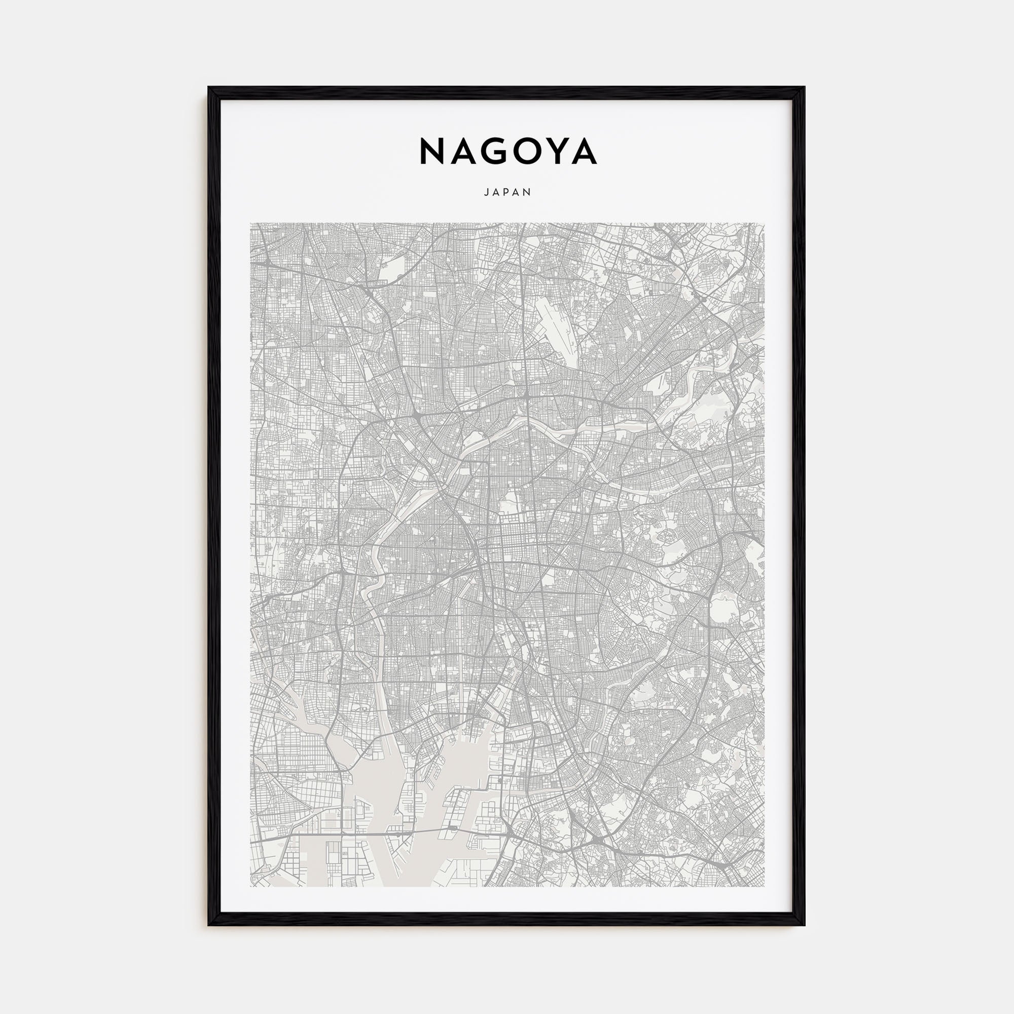 Nagoya Map Portrait Poster