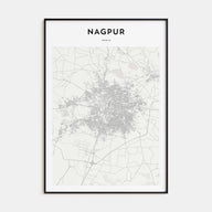 Nagpur Map Portrait Poster