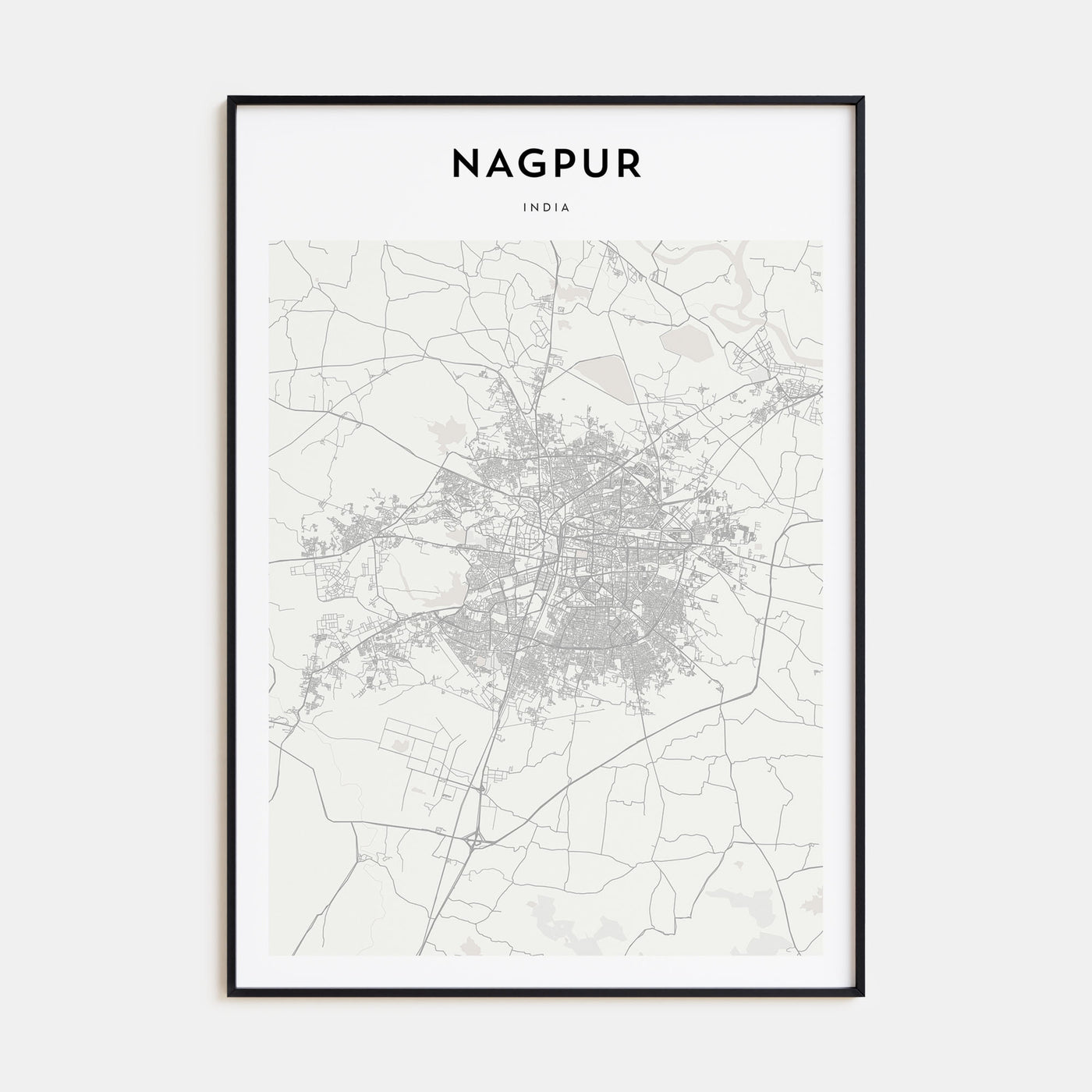 Nagpur Map Portrait Poster