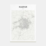 Nagpur Map Portrait Poster