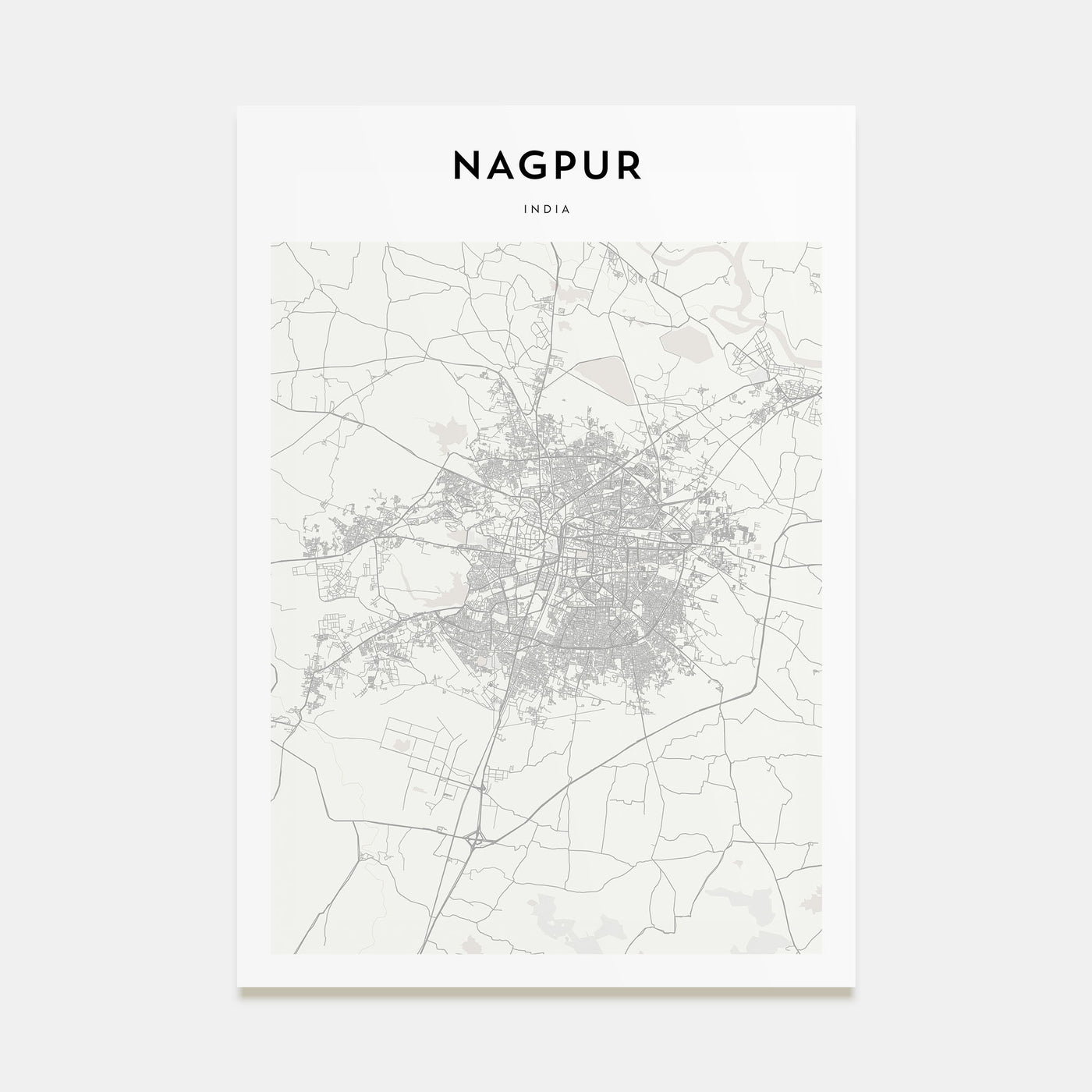 Nagpur Map Portrait Poster