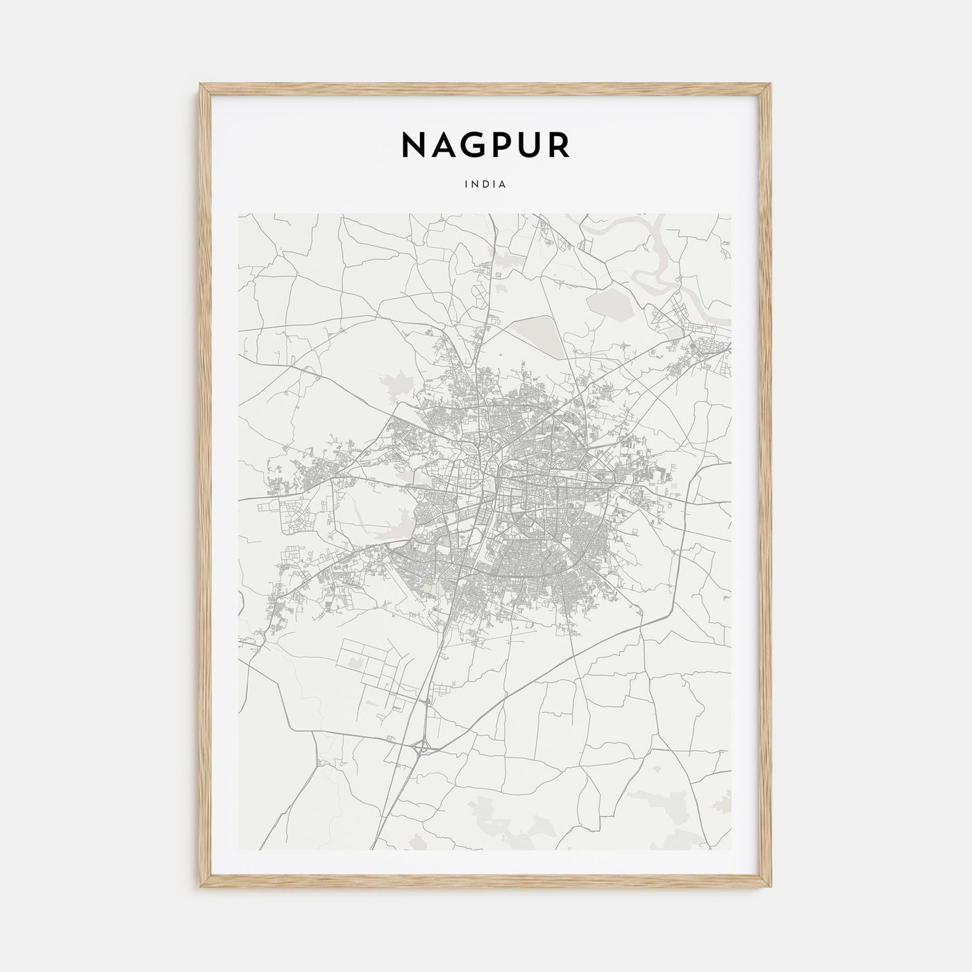 Nagpur Map Portrait Poster