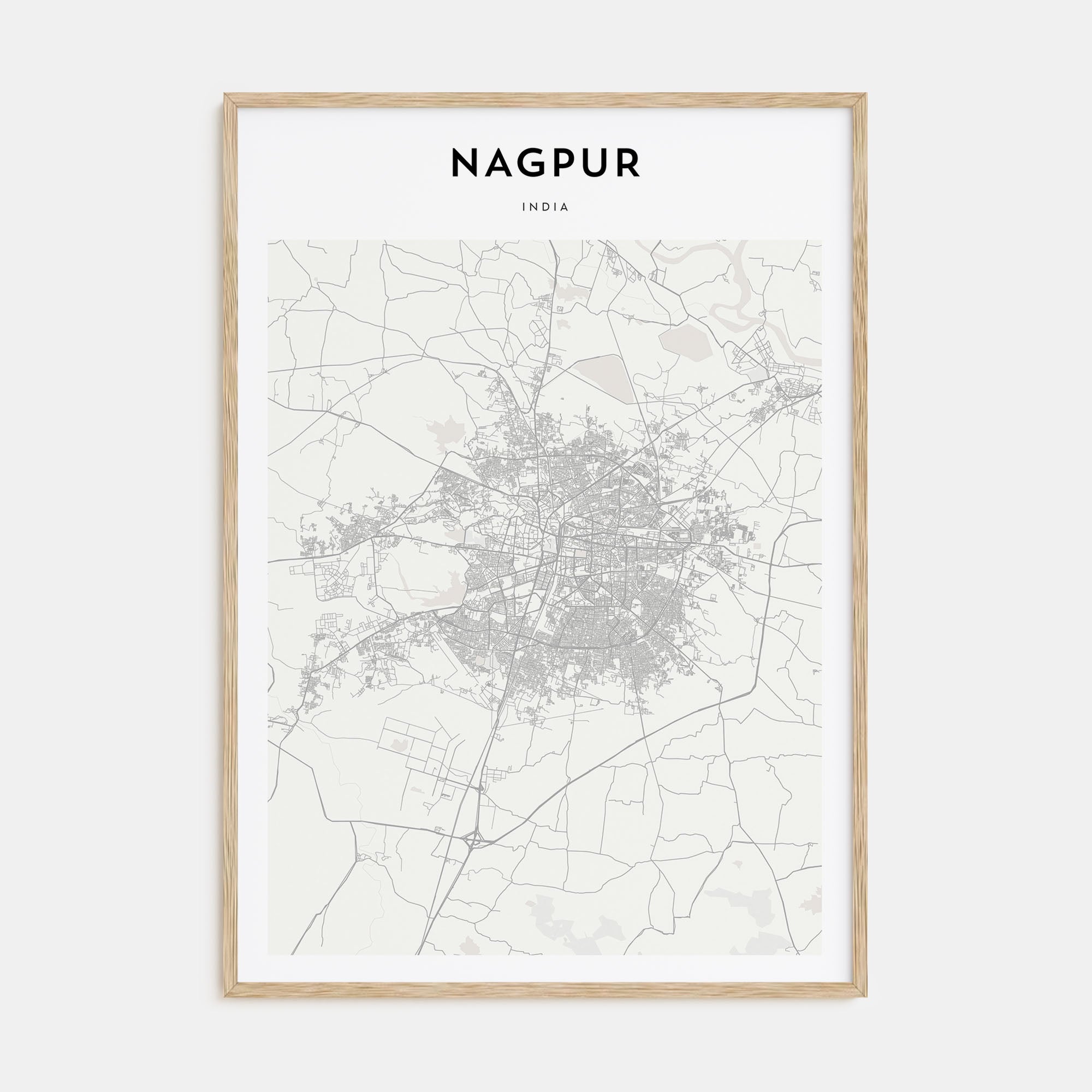 Nagpur Map Portrait Poster
