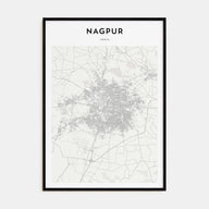 Nagpur Map Portrait Poster