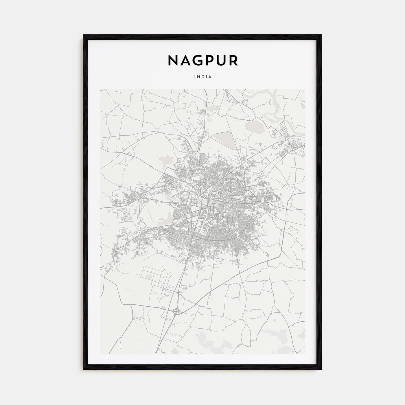 Nagpur Map Portrait Poster